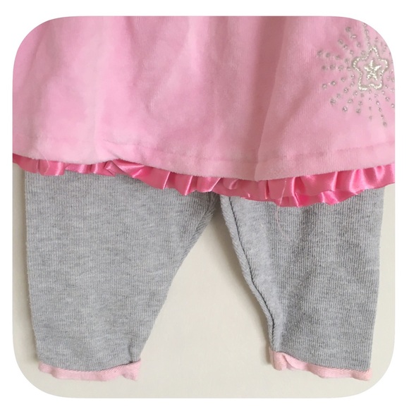 💗Baby Girls Pink and Grey Disney Outfit Set - Picture 3 of 4